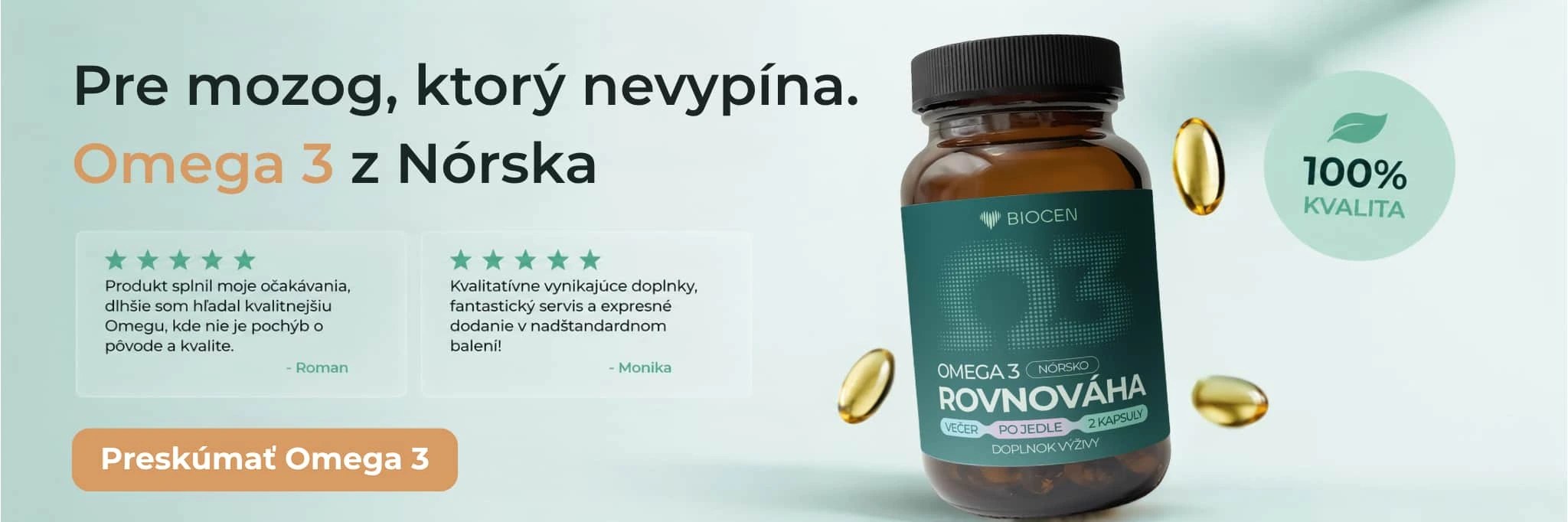 Hero Banner Biocen vitamíny a minerály výživové doplnky stravy Omega 3 a Recenzie